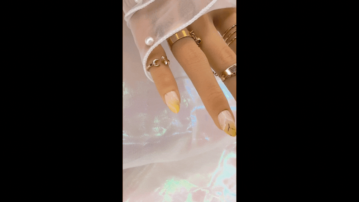 press on nails citrine