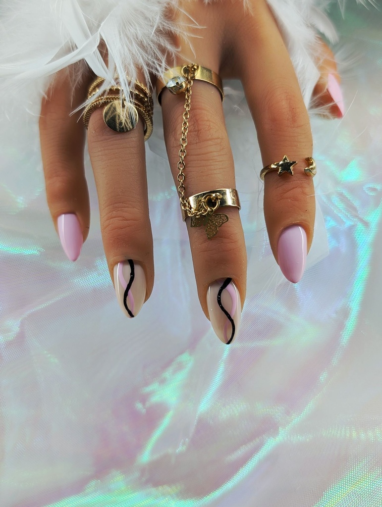 Press on nails vague rose