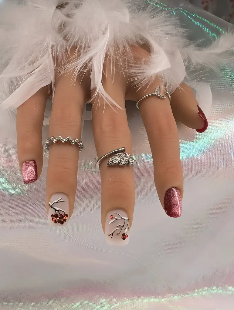 press on nails baies d'hiver