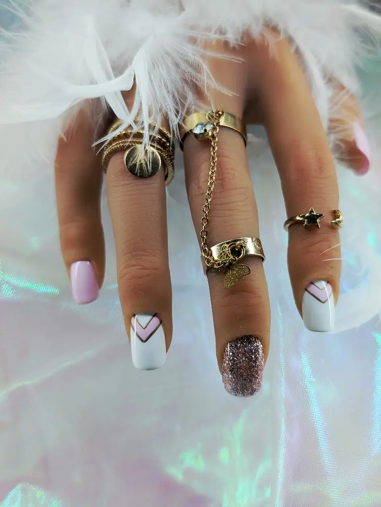 Press on nails rosy glow