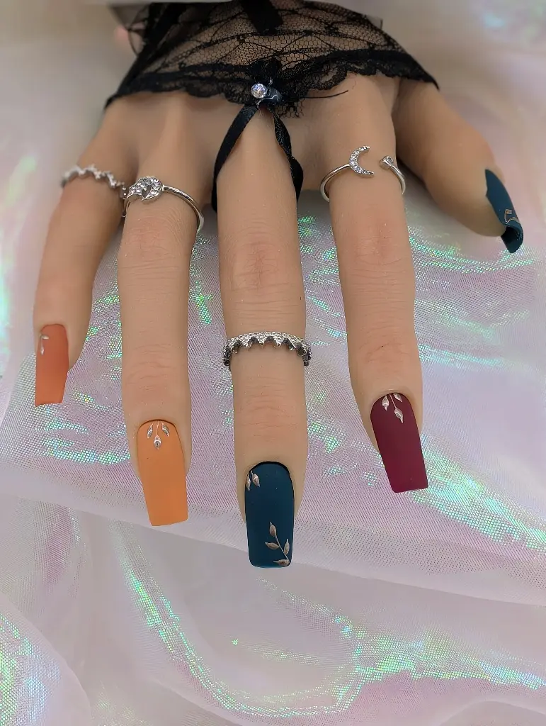 Press on nails automn gleam