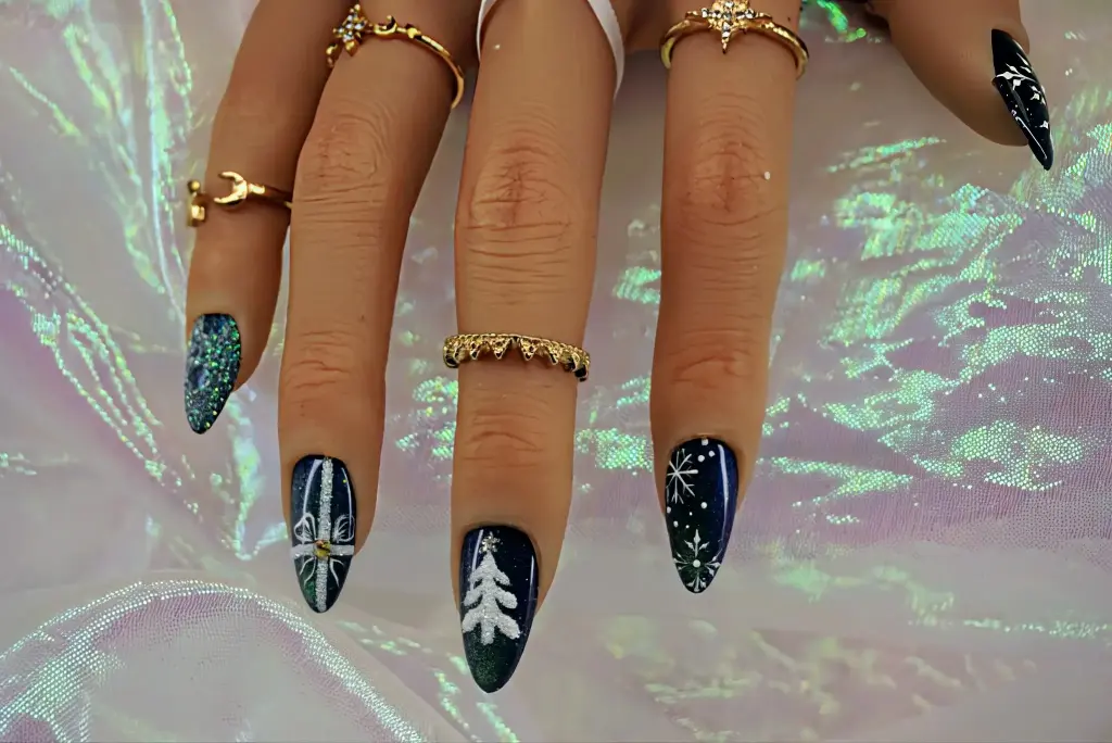 press on nails aurora frost