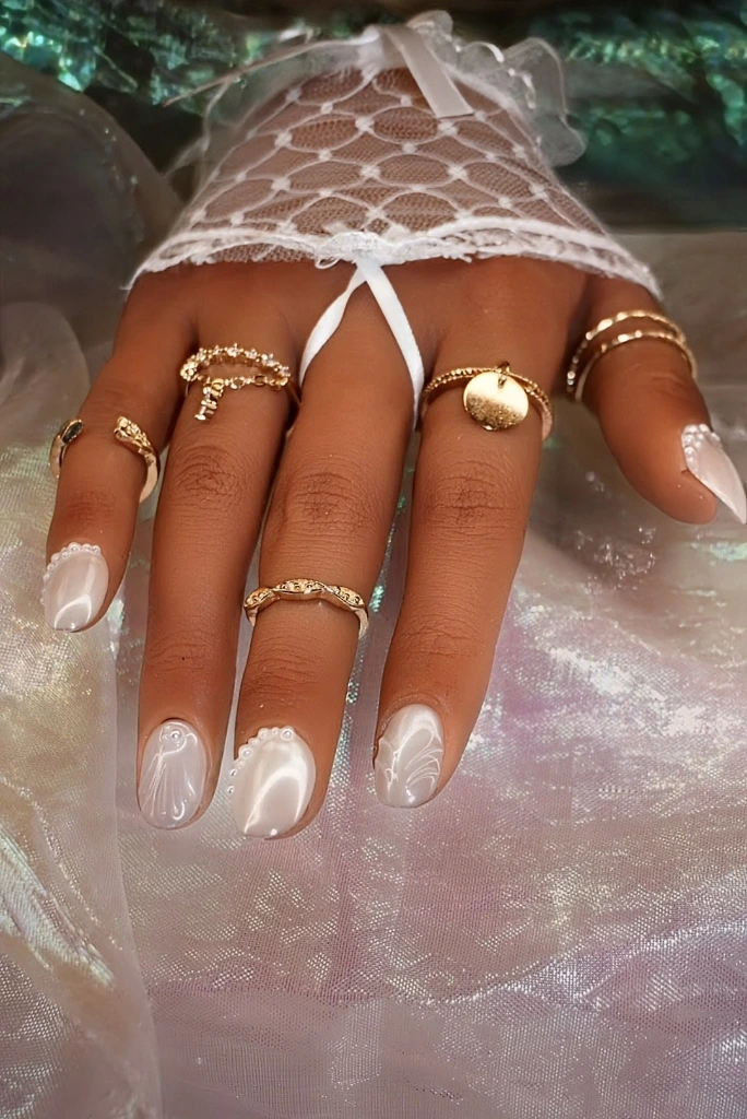 Press on nails noces de perle