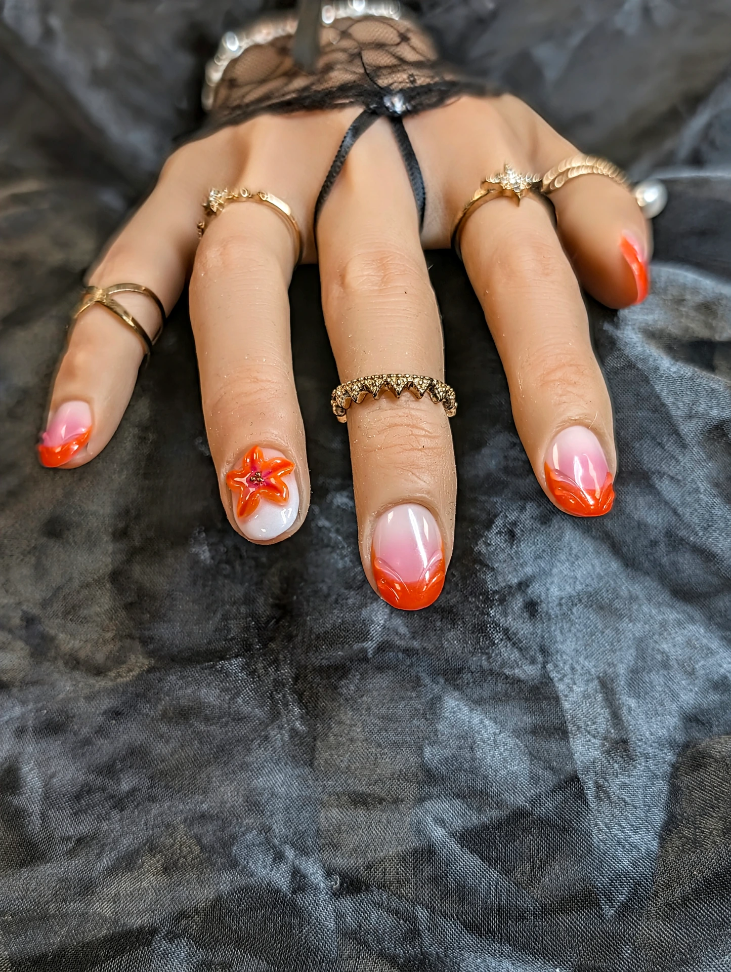 Press on nails néon tropical